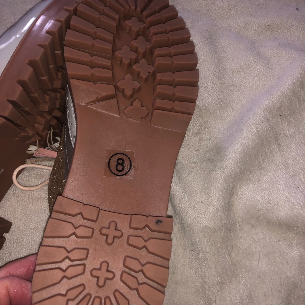 Pink, silver and tan spectator loafers - Picture 4 of 4